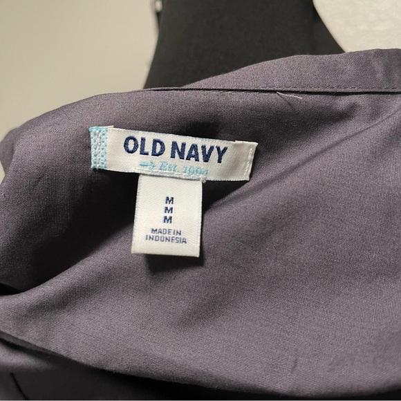 Old Navy Long Sleeve Fitted Poplin Women’s Top Gray MEDIUM - Picture 5 of 5